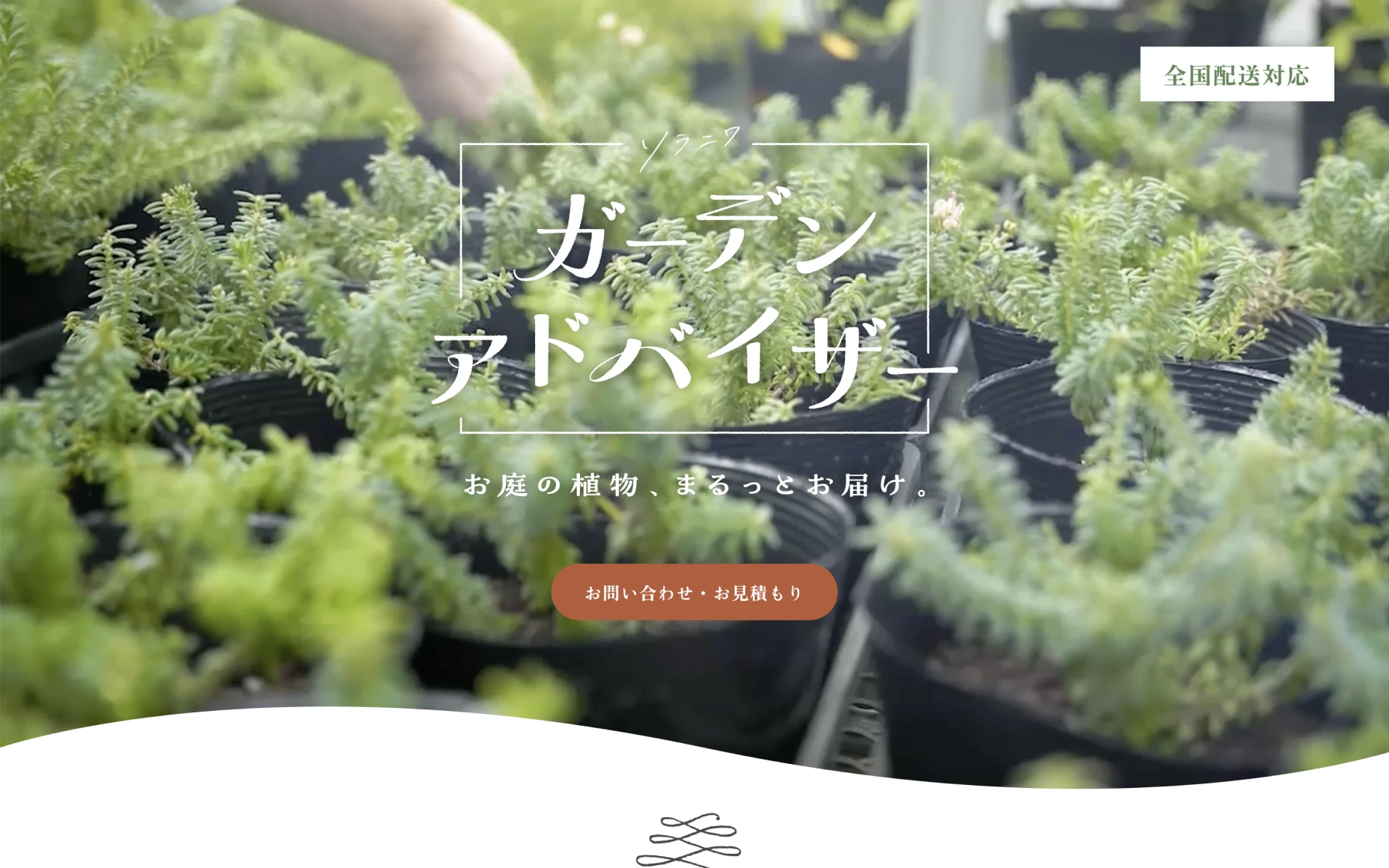 ソラニワ ガーデンアドバイザー ランディングページ PCスクリーンショット