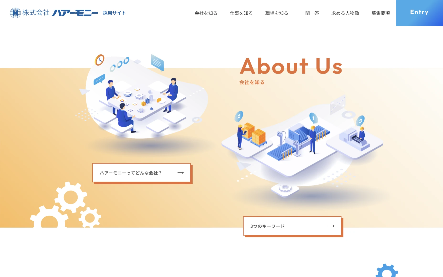 株式会社ハアーモニー　リクルートサイト PCスクリーンショット